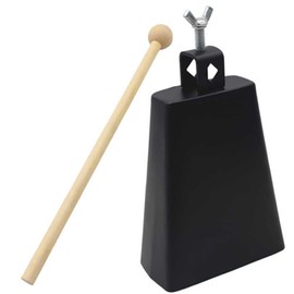 Cowbell Percussion Instrument 6 Inch Percussion Cowbell, Metal, Drum Blocks, Durable, Includes Stick, Easy Storage, Convenient to Carry, Percussion Accessory