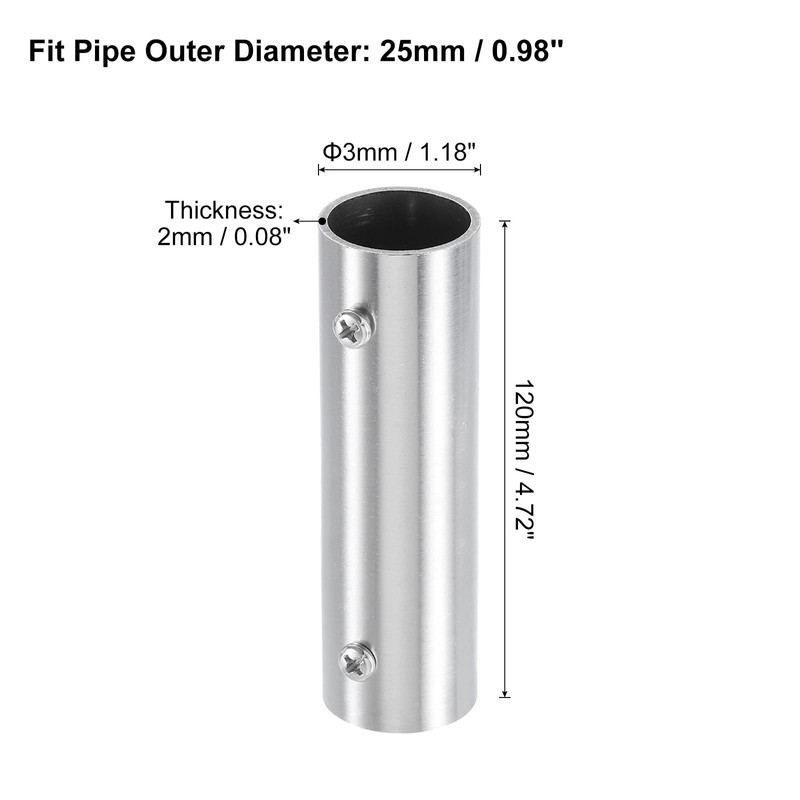 sourcing map 1Pcs 2-Way Straight Pipe Fitting Connector, Fit 1