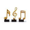 Amoy-Art 3 x Decorative Sculptures Music Note Figures Treble Clef