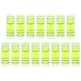 HARFINGTON 15pcs Small Cylindrical Bubble Level Vials 9x25mm PMMA Mini Horizontal Bubble Spirit Level Measuring Layout Tools for RV TV Picture Frame Hanging Tool Leveler