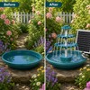 3-Tier Solar Bird Bath Fountain with 3.5W Detachable Solar Panel