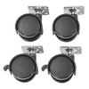 JEJ Astage Storage Box Hard Caster for Rock Stockers, Black,