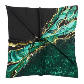 QIUTIMIY 35"x35" Like Silk Head Scarf for Women Satin Feel Large Square Scarf for Hair Wrapping and Sleeping Fashion Bandana((90cm) Square Scarf 21)