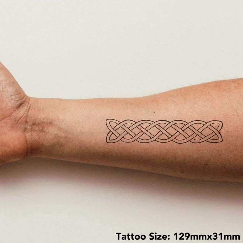 'Celtic Knotwork' Temporary Tattoo - Water Resistant, Skin-Safe, Non-Toxic Transfer