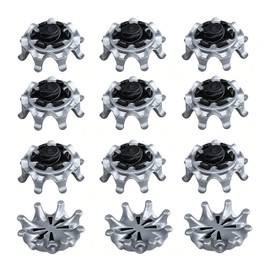 Golf Spikes, Sole Spikes, Replacement Soft Spikes, Replacement Spikes, Shoe Spikes, Anti-Slip, Shock Absorption, Easy On/Off for Outdoor Use(Set of 12)