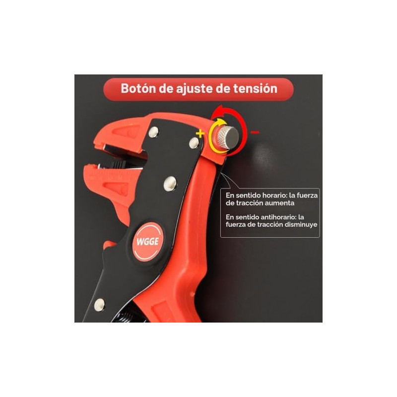 WGGE Pelacables y cortador automático, herramienta pelacables 2 en 1,