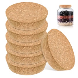 GeryVtee - 6 tapones de corcho grandes para botellas de corcho de 3.93 x 3.46 x 1.18 pulgadas, tapones cónicos de corcho para latas de vino, botellas decorativas, tarros, artes, manualidades