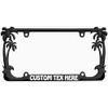 Seas The Day Palm Tree Design Chrome Metal Auto License