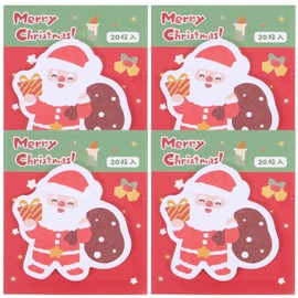 Operitacx 4 Christmas Sticky Notes Self-stick Note Pads Labels Portable Memo Stickers Christmas Party Favors Christmas Note Sticker Computer Post Note Office Message Board Memorandum Paper