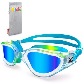 ZIONOR G1MINI Children's Swimming Goggles Ultra Polarised Comfortable Swimming Goggles Anti Fog UV Protection Swimming Goggles for Girls and Boys (Years 3-14) (Mixed-R-Orange/Purple/Blue)