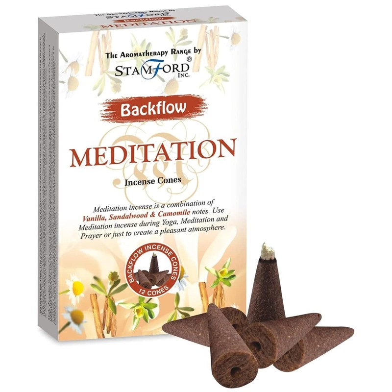 Puckator Stamford Backflow Incense Cones - Meditation Scented - Spiritual