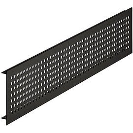 Door Air Vent Grille Silver Anodised Aluminium Ventilation Grid Square | 500 x 100 mm door with Ventilation with perforation Diameter 6 mm/Furniture Hardware by Gedotec®