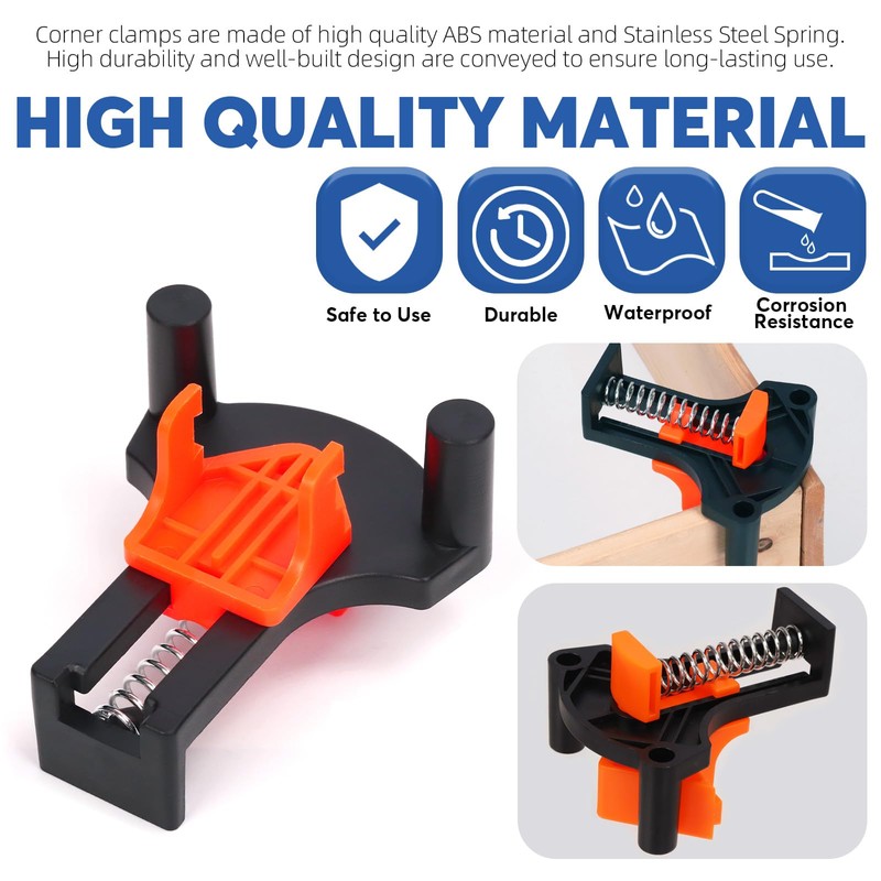 Glarks 10Pcs 60/90/120 Degree Corner Clamps Kit, Multi Angle Right