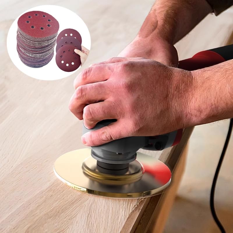 Nutabevr Set of 80 Velcro Sandpaper, 8 Holes, Random Orbital