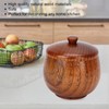 Sour Jujube Wood Condiment Jar Japanese Safe Dustproof Classic Flip