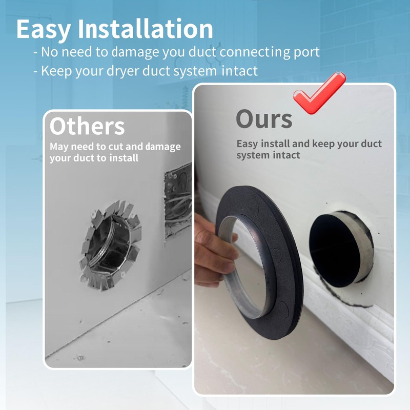 JPFLAEYX Magnetic Dryer Vent Coupler Self-connect Self-align Dry Vent Connector