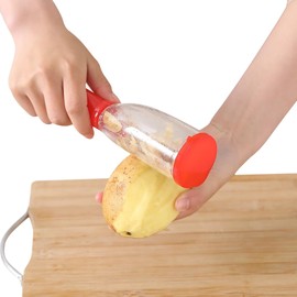 Easy Storage Peeler and Vegetables and Potatoes, Apples, Limes, and More - Easy to Clean Kitchen Gadget (Green)