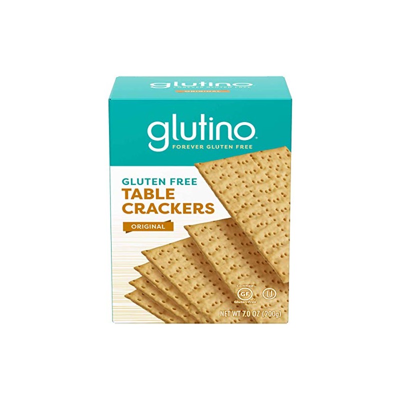 Glutino, Gluten Free Table Crackers 7 Oz (pack of 3)