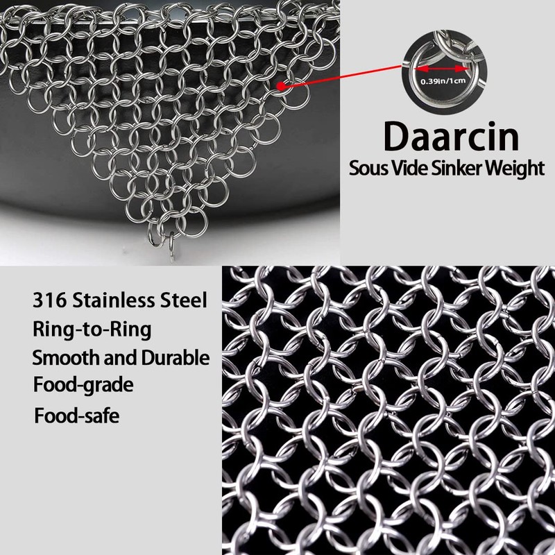 Sous Vide Weights 1LB,Food Grade 316 Stainless Steel Sinker Weight