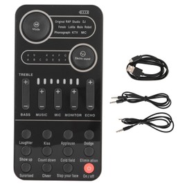 Portable Voice Changer Bluetooth 5.3 Multifunctional Effects Handheld Mini Live Sound Card for Gaming and Livestreaming