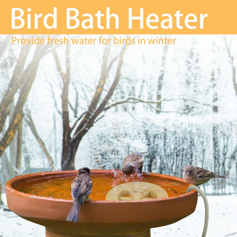 Bird Bath Heater,Birdbath Heater for Winter Outdoors, 70 Watts Pond