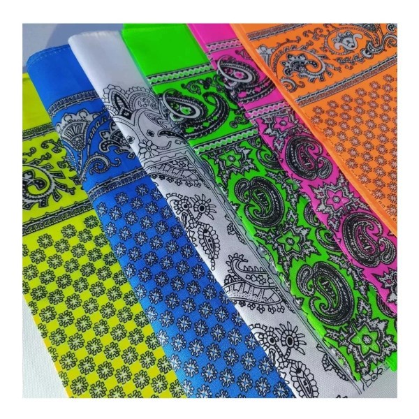 KFMX Pañuelo Paliacate Color Neón Pañuelo Tono Surtido