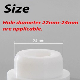 6 Pack Sink Overflow Hole Cover for Kitchen Sink Hole Overflow Cap for Bathroom Sink Basin Trim Overflow Cover Insert in Hole Round Caps (White)