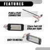 Partuto LED License Plate Light for Mini Cooper Plastic Black