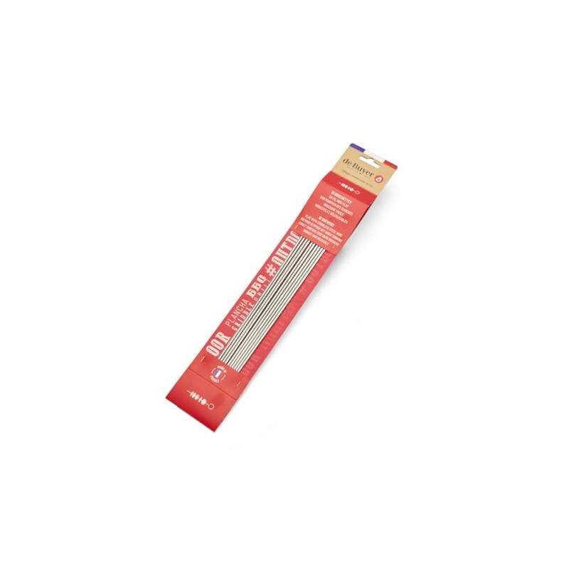 De Buyer Set Of 10 Stainless Steel Skewers 350mm