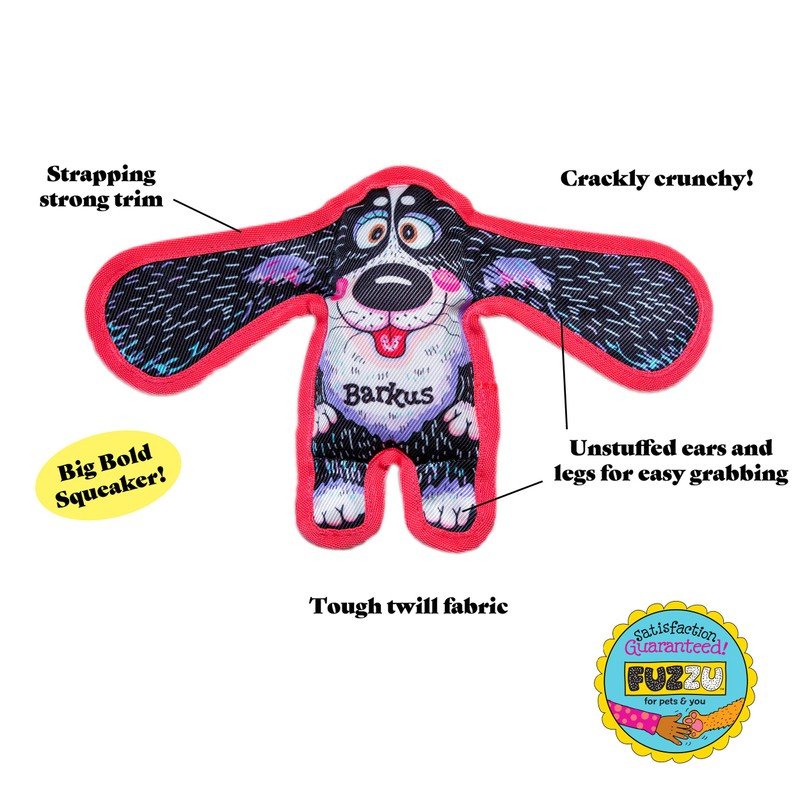 FUZZU Durable Dog Toy with Squeaker - Floppy Tough Chew