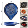 Spoon Rest,Ceramic Spoon Holder for Stove Top Large Spatula Rest