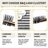 BQ Lash Individual Eyelashes, 72 Clusters, Coloured Eyelashes, Individual at