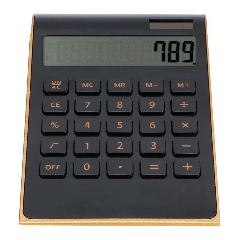 Ultra Thin Solar Power Calculator, 10-Digit Calculator Small with Tilting