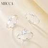 MUCCA Set of 3 925 Silver Women's Rings Women's Cubic