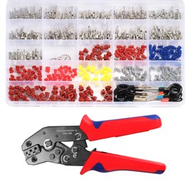 26 Types Automotive Pin Connector Kit With Wire Crimping Tool, 1/1.5/1.8/2.2/2.8/3.5mm Terminal Pins With Pin Removal Tool, For 22-14 AWG Molex Style Deutsch DELPHI AMP JST TYCO Connectors