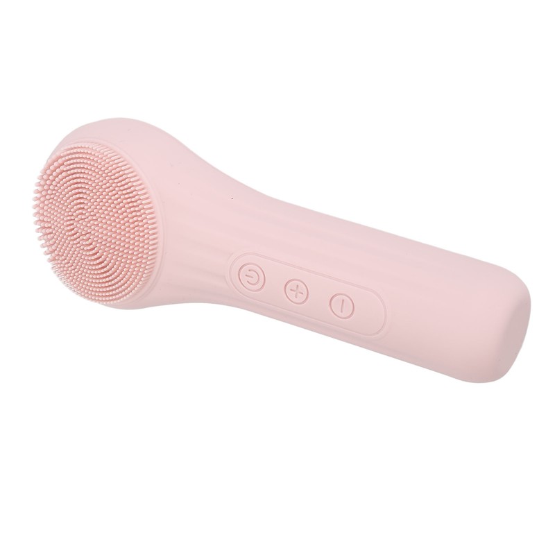 Electric Face Cleansing Brush Vibration Heating Waterproof Silicone Facial Deep