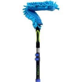 EVERSPROUT Flexible Microfiber Ceiling & Fan Duster | Bendable to Clean Any Fan Blade | Removable & Washable Brush Head | 17" Ceiling Duster + 12' Pole