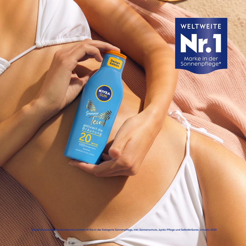 NIVEA Sun Summer Complexion Sun Lotion SPF 20 (200 ml),