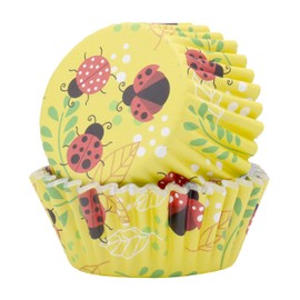 PME Foil Lined Cupcake Cases - Ladybird, Pack of 30, Metallic