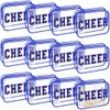 Kacctyen 12 Pack Cheer Clear Makeup Bags, Blue, Travel Cosmetic