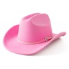 Jastore Kids Western Cowboy Hat for Girl Boy Wide Brim