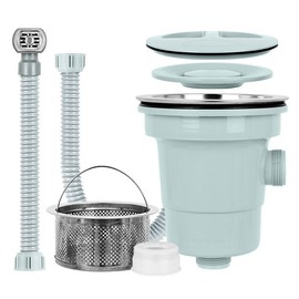 Large Single-Hole Sink Drain Set with Anti-Odor Hose & Basket Large