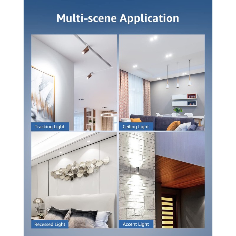 LE GU10 LED Light Bulbs Non-Dimmable, 5000K Daylight White GU10