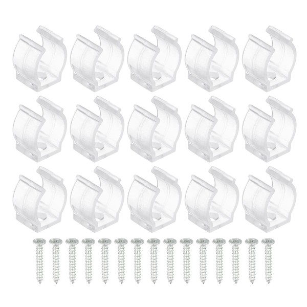 TOP-VIGOR 15 Stück T5 U-Clips, Halterung für LED-Glühbirnen, Halterung, Kunststoff,