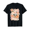 Peach Blessed Blooming Peach Flowers Graphic T-Shirt