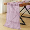 Leetaltree 1 Pack Lilac Cheese Cloth Table Runner, 35x120 Inch