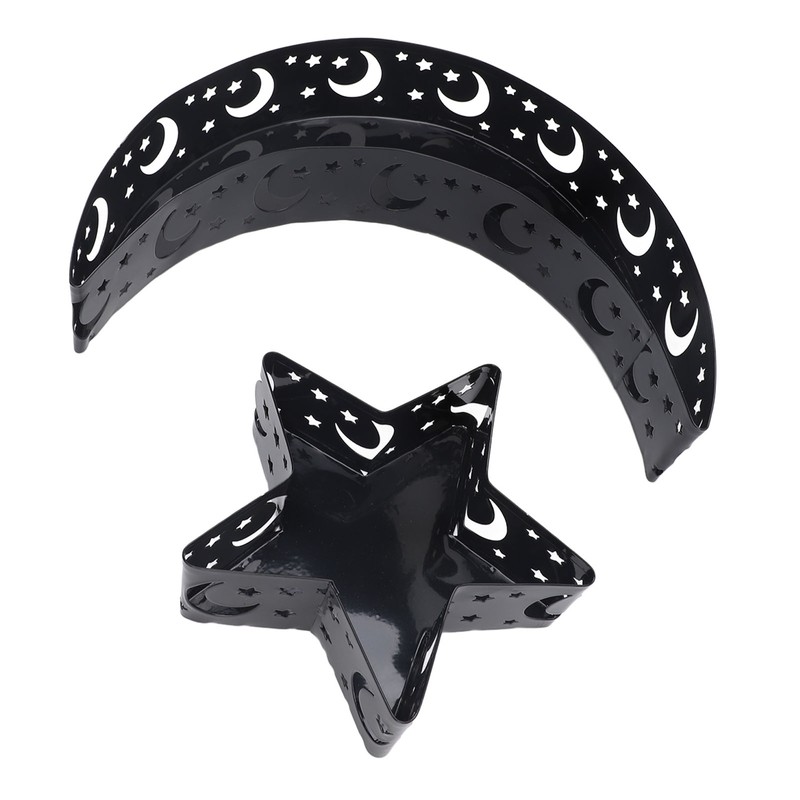 Ramadan Dessert Tray Iron Reusable Large Capacity Moon Star Shaped