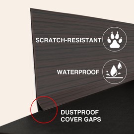 ROUIXSEN Black Walnut Wall Molding Trim 3 Inch x 10 Feet, Wall Base Baseboard Molding Trim Flexible Self Adhesive Wood Grain Rubber Moulding Trim Peel and Stick Decoration Skirting Baseboard