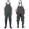 PVC Fishing Chest Waders for Men with Boots, Waterproof Bootfoot