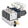 Baomain 3 Station Solenoid Valve Manifold, 12V DC 3 Way